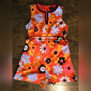 Victoria Beckham for Target Red and Black Patterned Dress